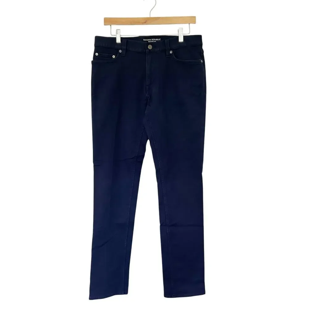 Banana Republic Traveler Navy Blue Slim Fit Jeans Sz 31x32